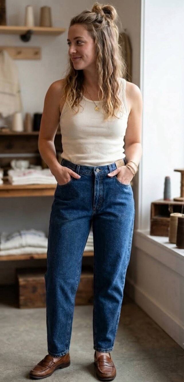 NWT Vintage 90s Lee Tapered Leg High Rise Dark Wash Jeans Sz 14S